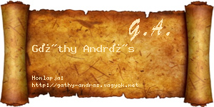 Gáthy András névjegykártya