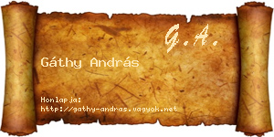 Gáthy András névjegykártya